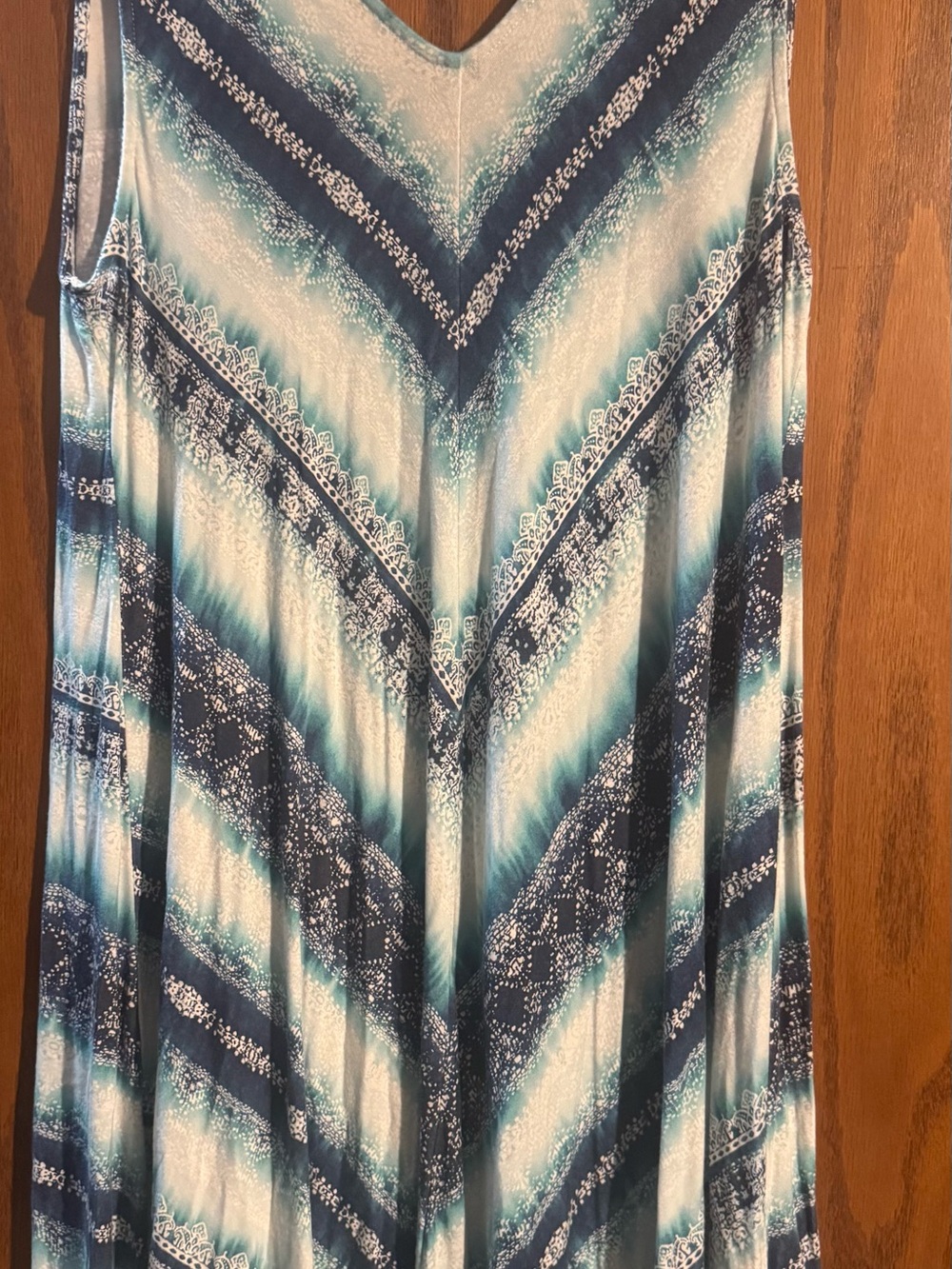 Style & Co. Navy and White Chevron Maxi Skirt
